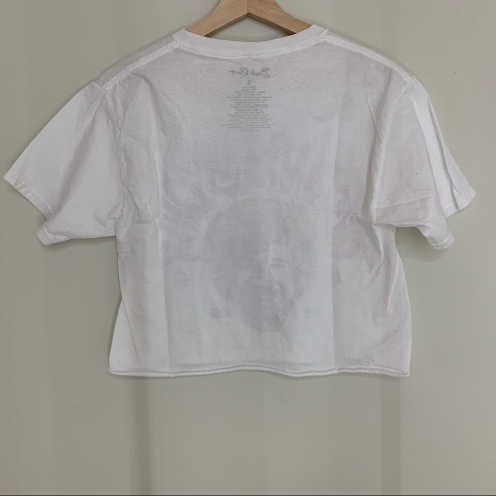 Bob Ross Good Vibes Only Graphic T-Shirt Crop Top - Picture 4 of 5